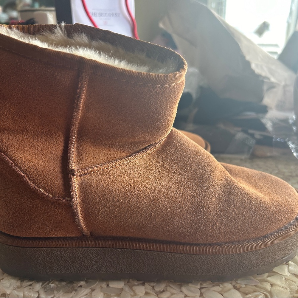 IiJin Women’s Faux fur lined ankle boots